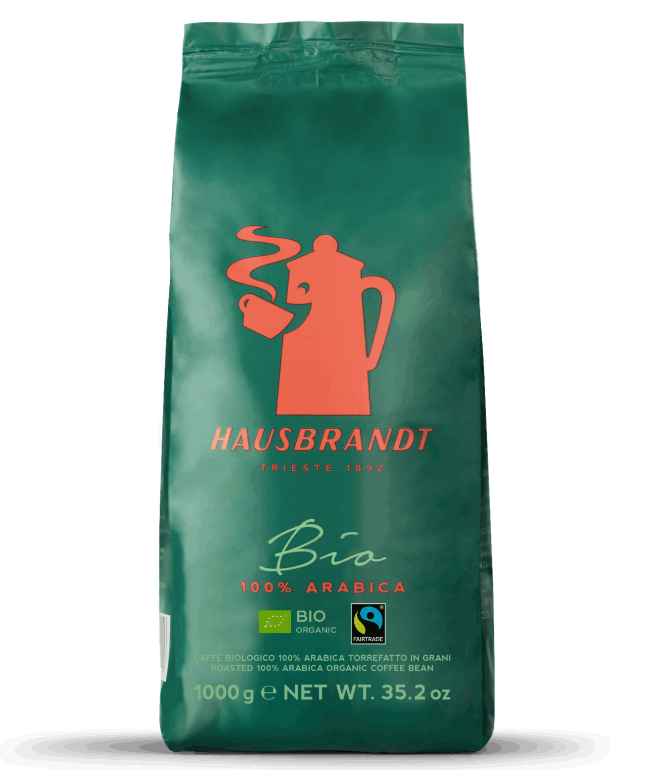 Hausbrandt - Bio - Ekologiska lätt mörkrostade espressobönor - 1000g