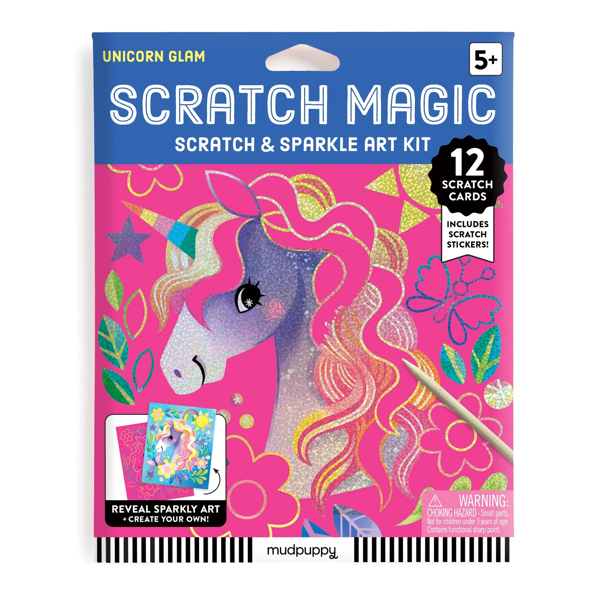 Unicorn Glam Scratch & Sparkle Art Activity Kit