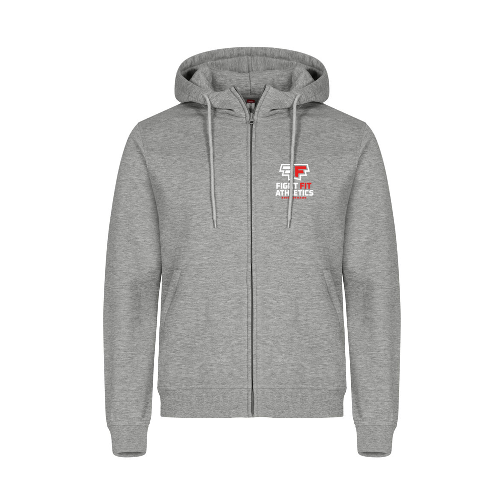 Hoodie med tryck grå