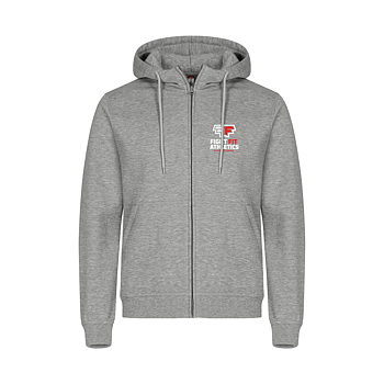 Hoodie med tryck grå