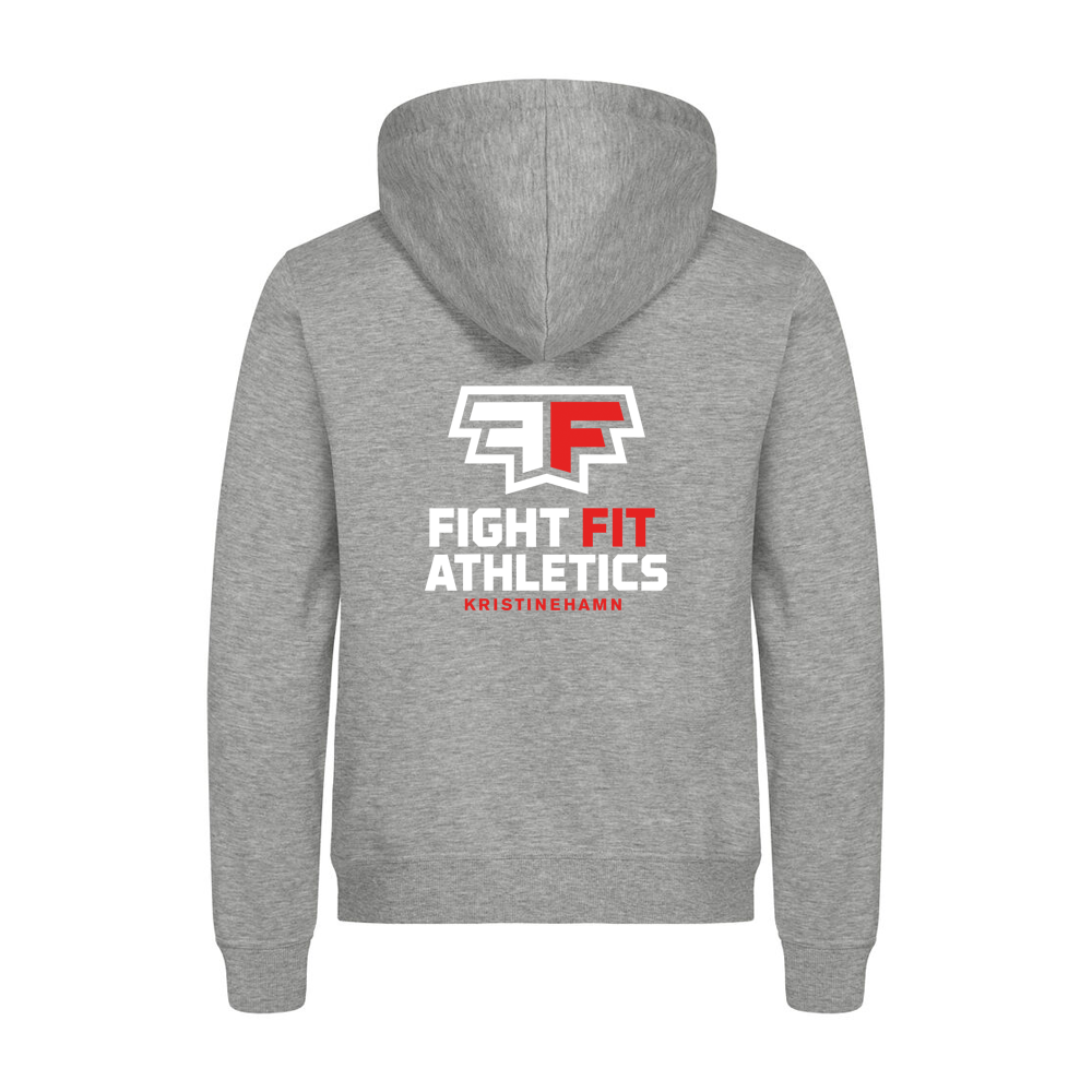 Hoodie med tryck grå - 2