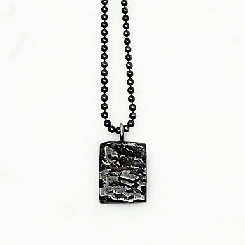 Silver necklace MELTED nr1