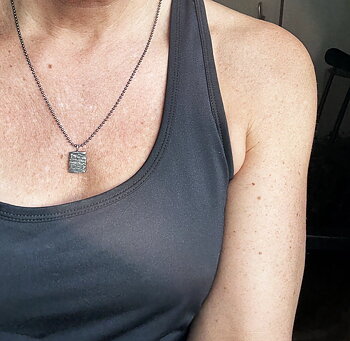 Silver necklace MELTED nr1