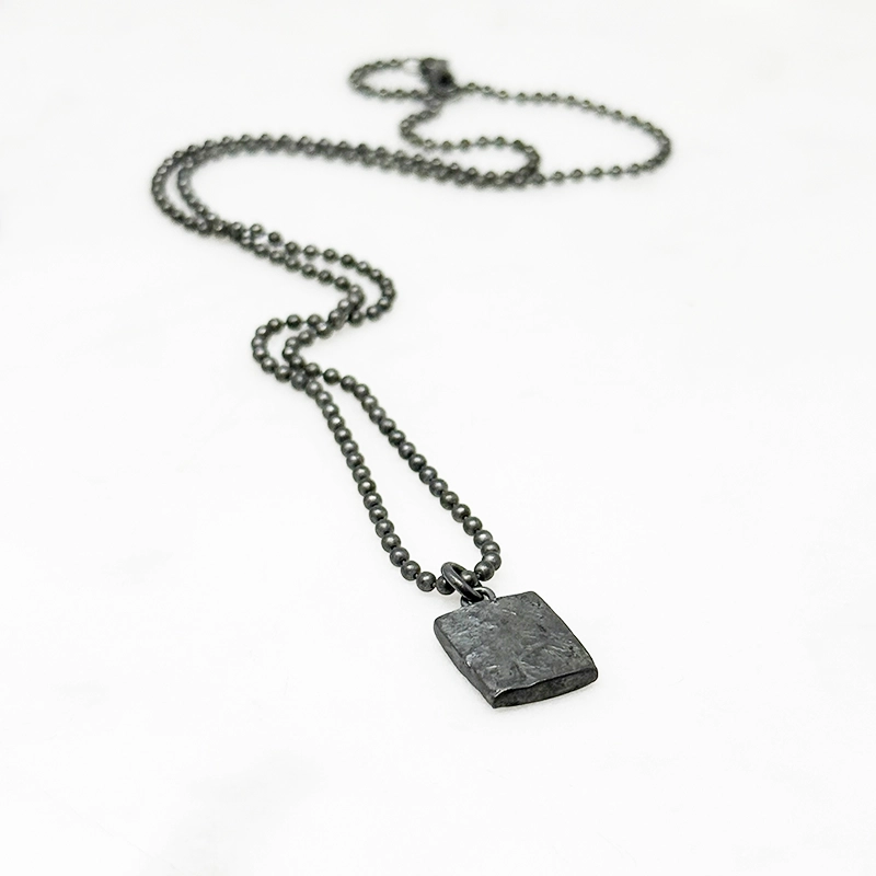 Silver necklace MELTED nr2 - 4