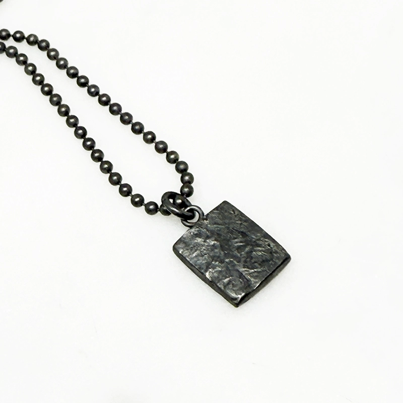Silver necklace MELTED nr2 - 3