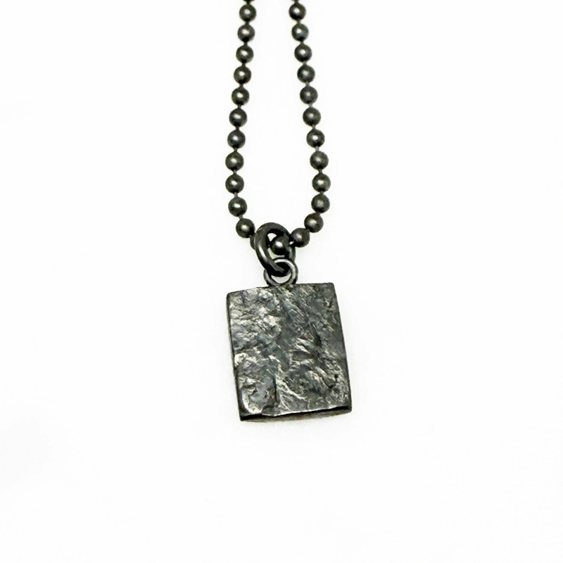 Silver necklace MELTED nr2
