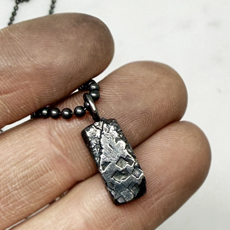 Silverhalsband MELTED nr3 - 3