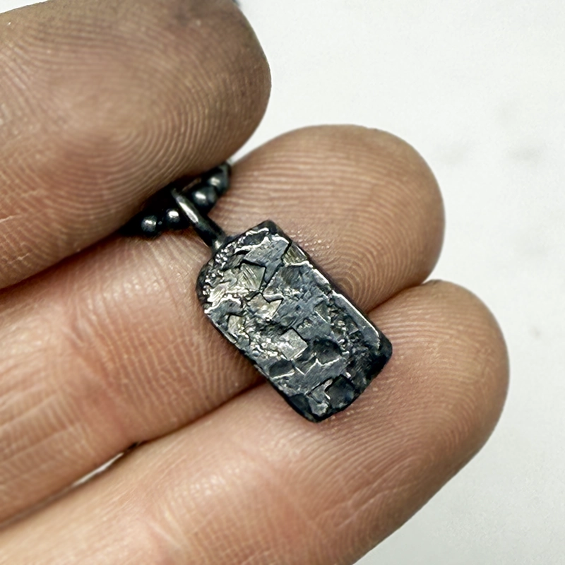 Silverhalsband MELTED nr4 - 2