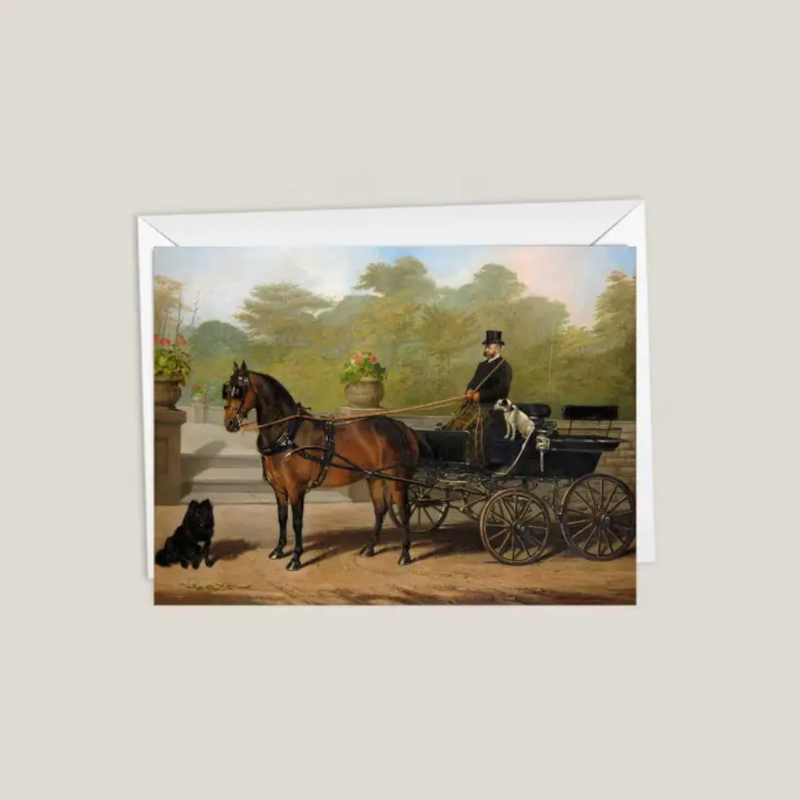 Greeting Card Nimrod Paper Horse Motif Horse Carriage