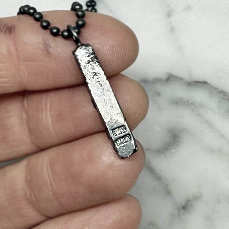 Silverhalsband MELTED nr5 - 2
