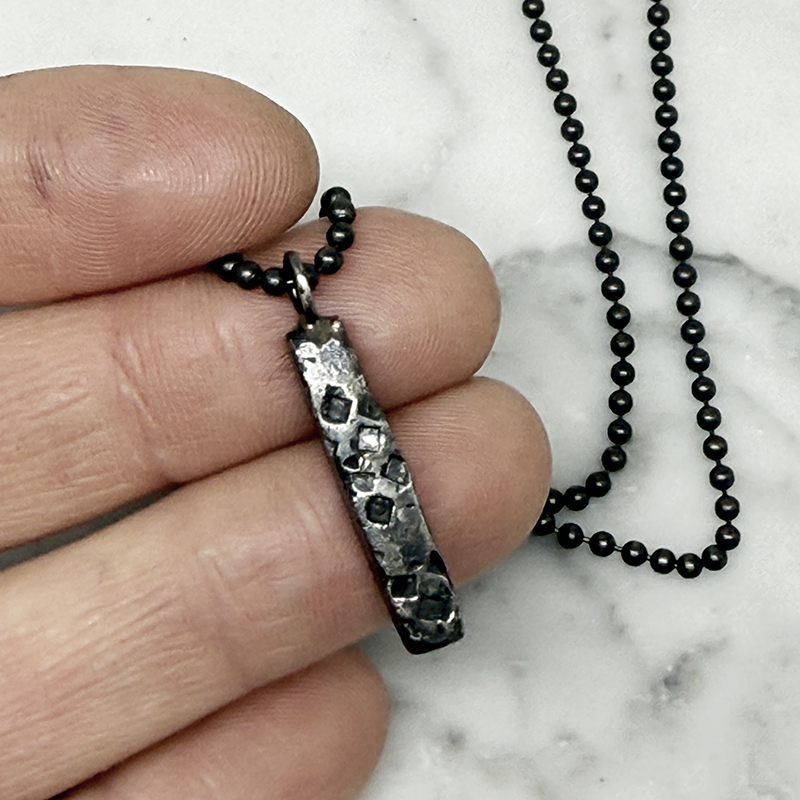 Silverhalsband MELTED nr5 - 4