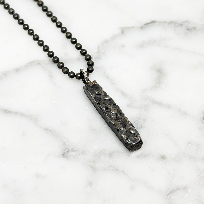 Silverhalsband MELTED nr5 - 3