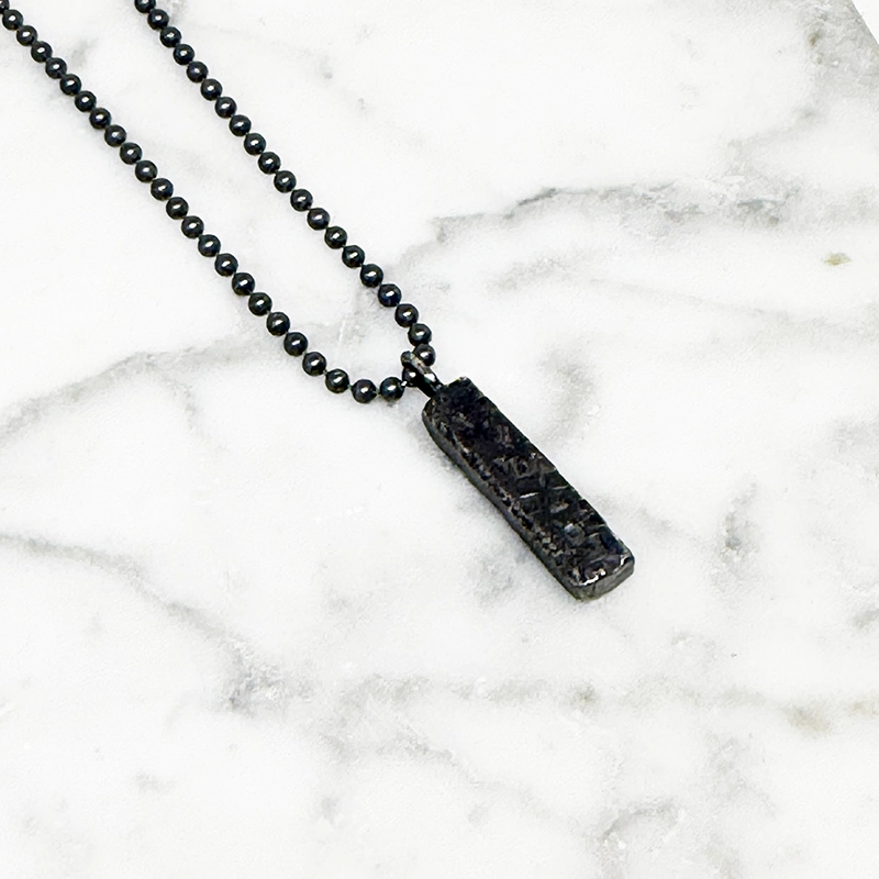 Silver necklace MELTED nr6 - 2