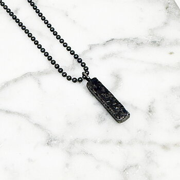 Silver necklace MELTED nr6