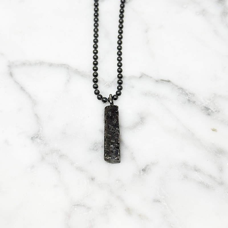 Silver necklace MELTED nr6