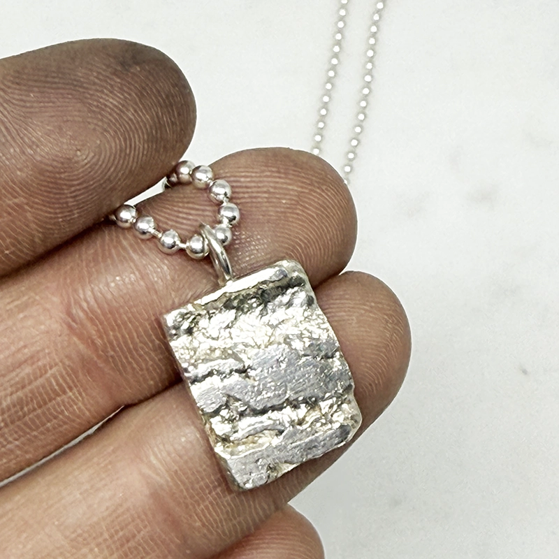 Silverhalsband MELTED nr7 - 3