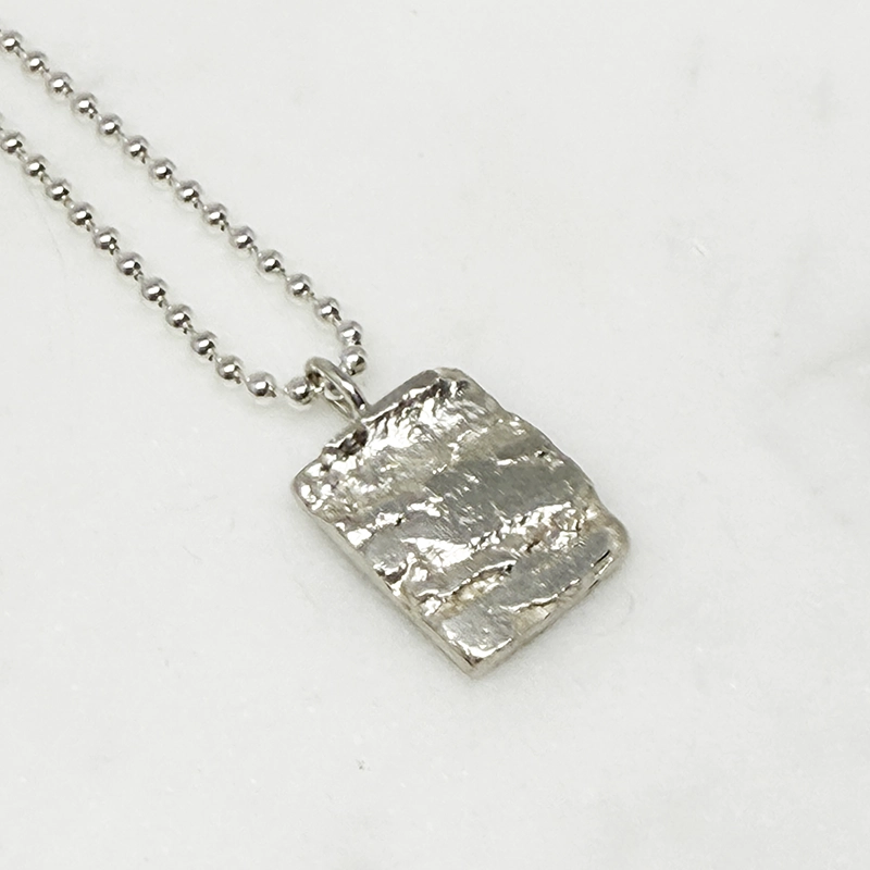 Silverhalsband MELTED nr7 - 2