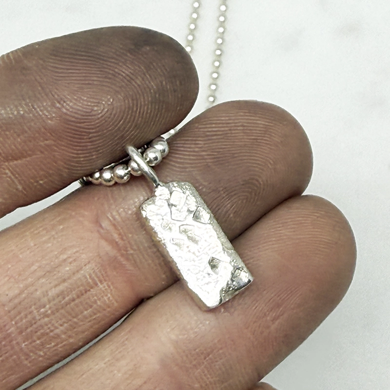 Silverhalsband MELTED nr8 - 2