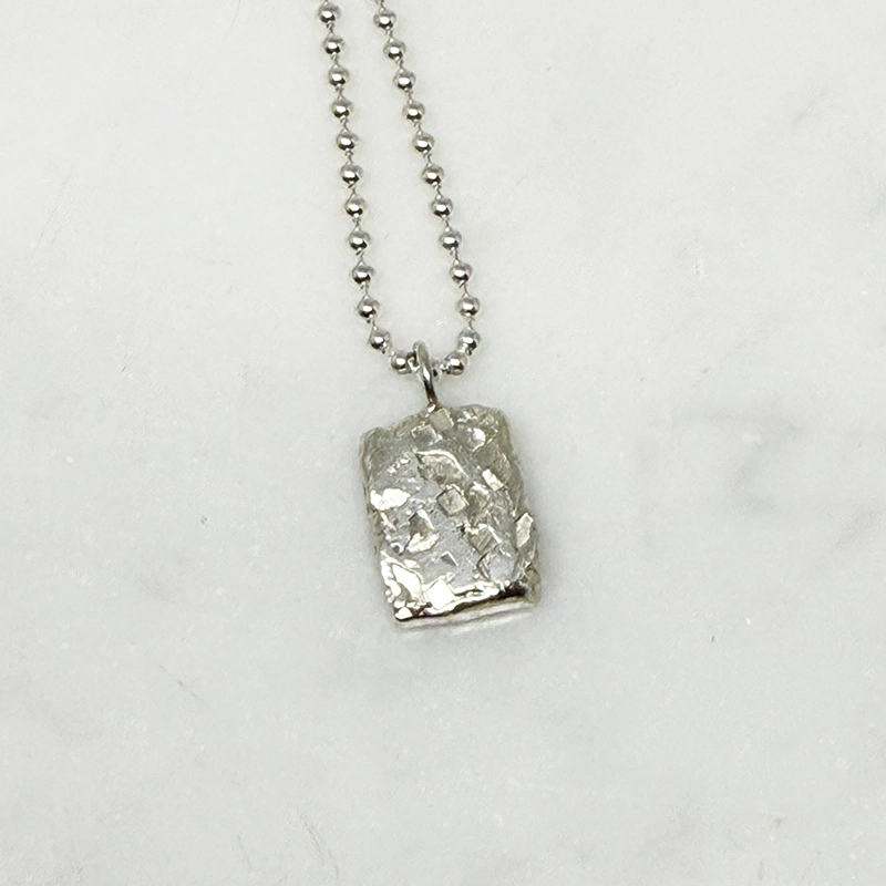 Silverhalsband MELTED nr9 - 3