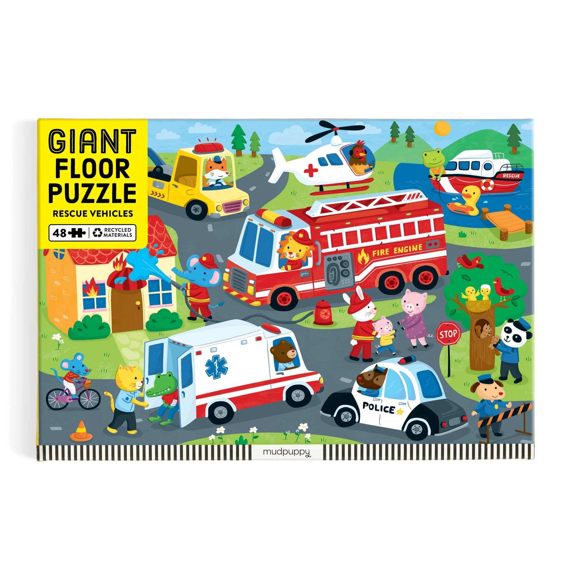 Rescue Vehicles 48 Piece Giant Floor Puzzle (Jigsaw Products)