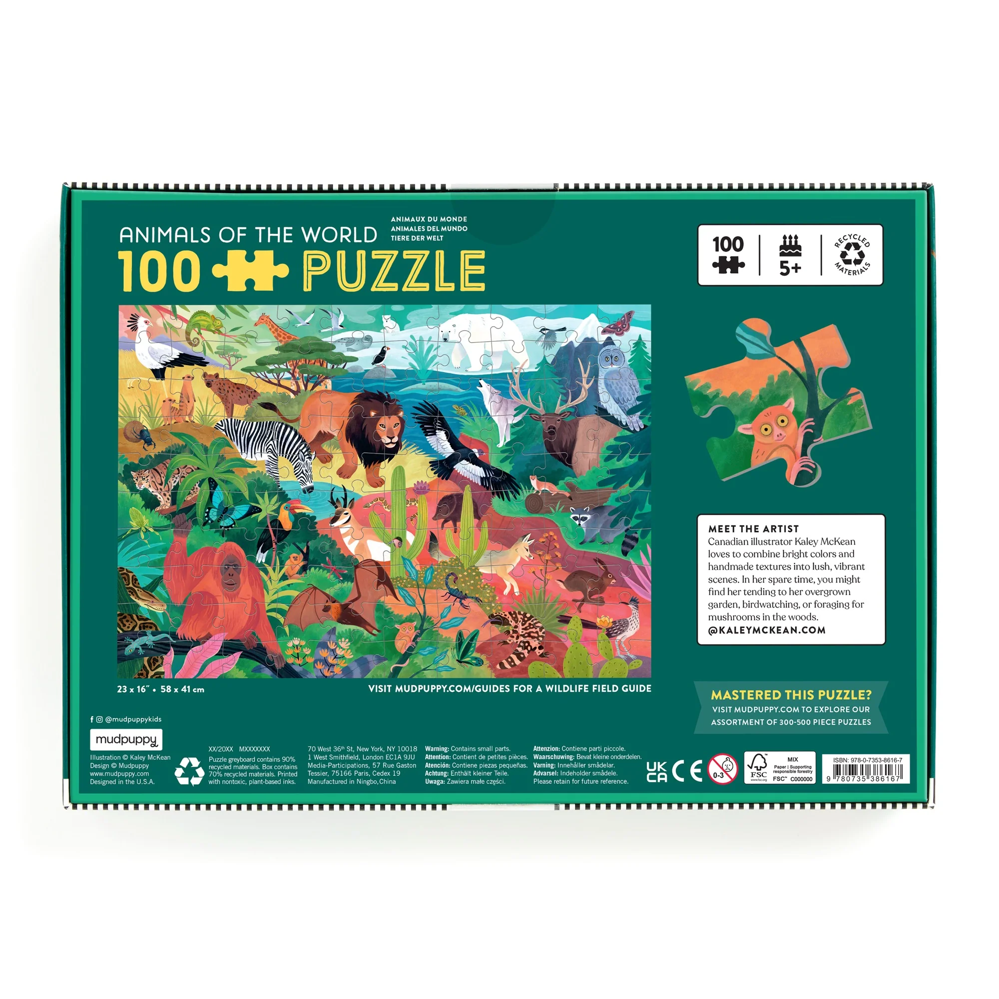 Animals of the World 100 Piece Puzzle (Jigsaw Products) - 2