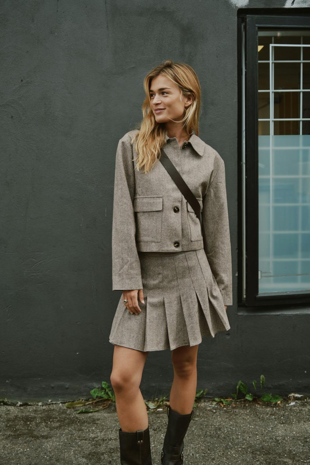 Neo Noir Romana Herringbone Jacket   - 8