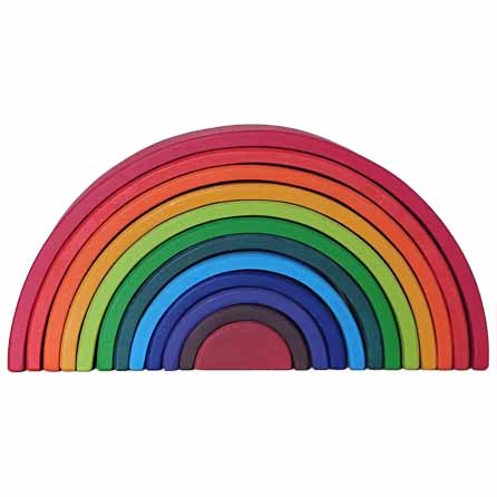 Stor  regnbåge - Montessori byggleksak regnbåge från  MaMontessoriBox - 36 cm