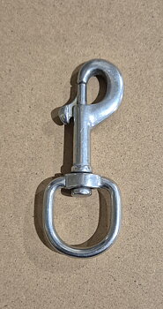 Pistolhake, 10cm, D-ring