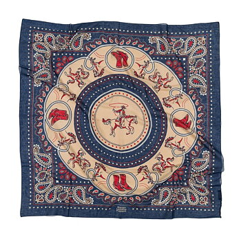 Rodeo navy cotton scarf
