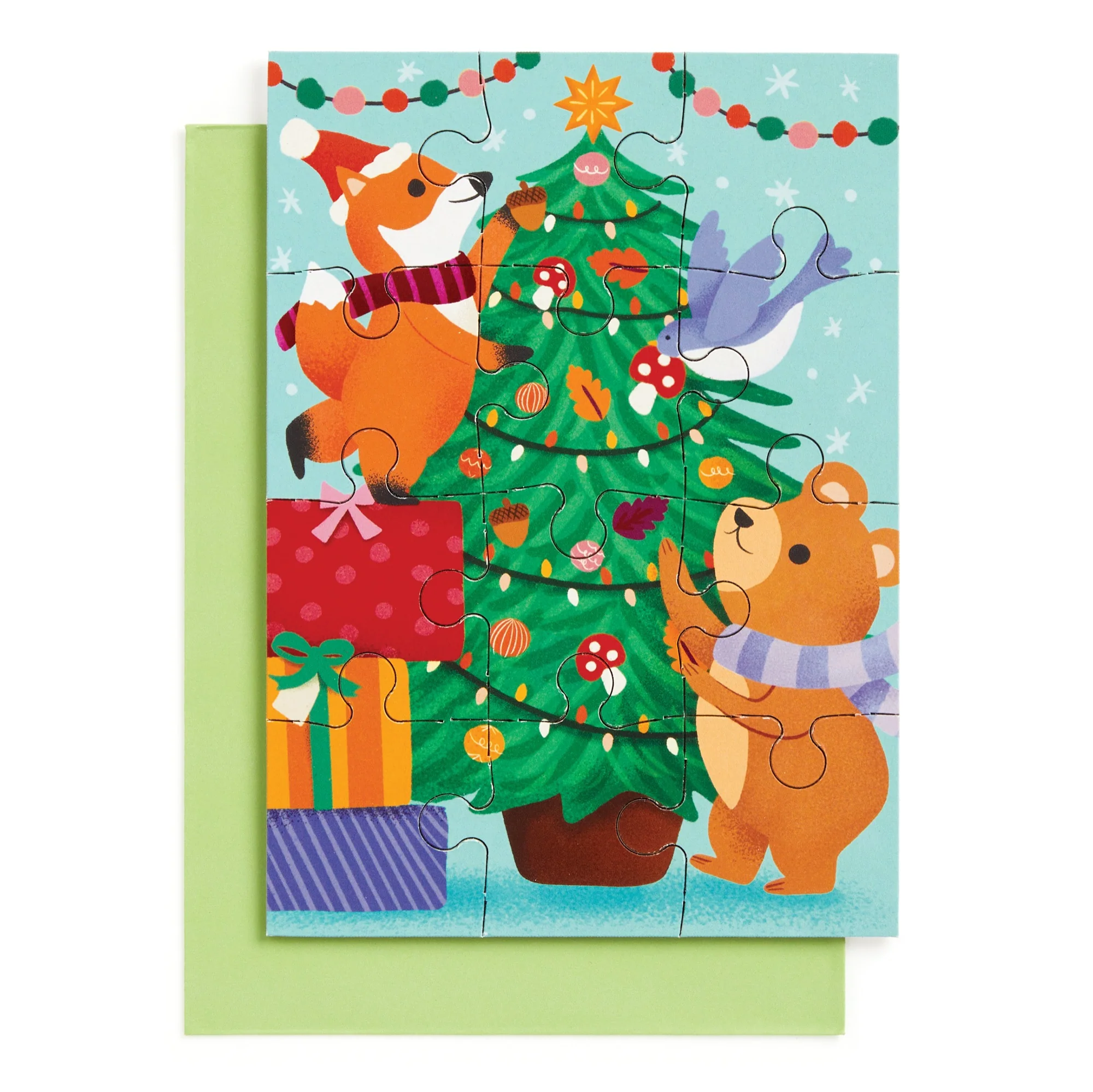 Christmas Critters Greeting Card Puzzle (Jigsaw Products) - 3
