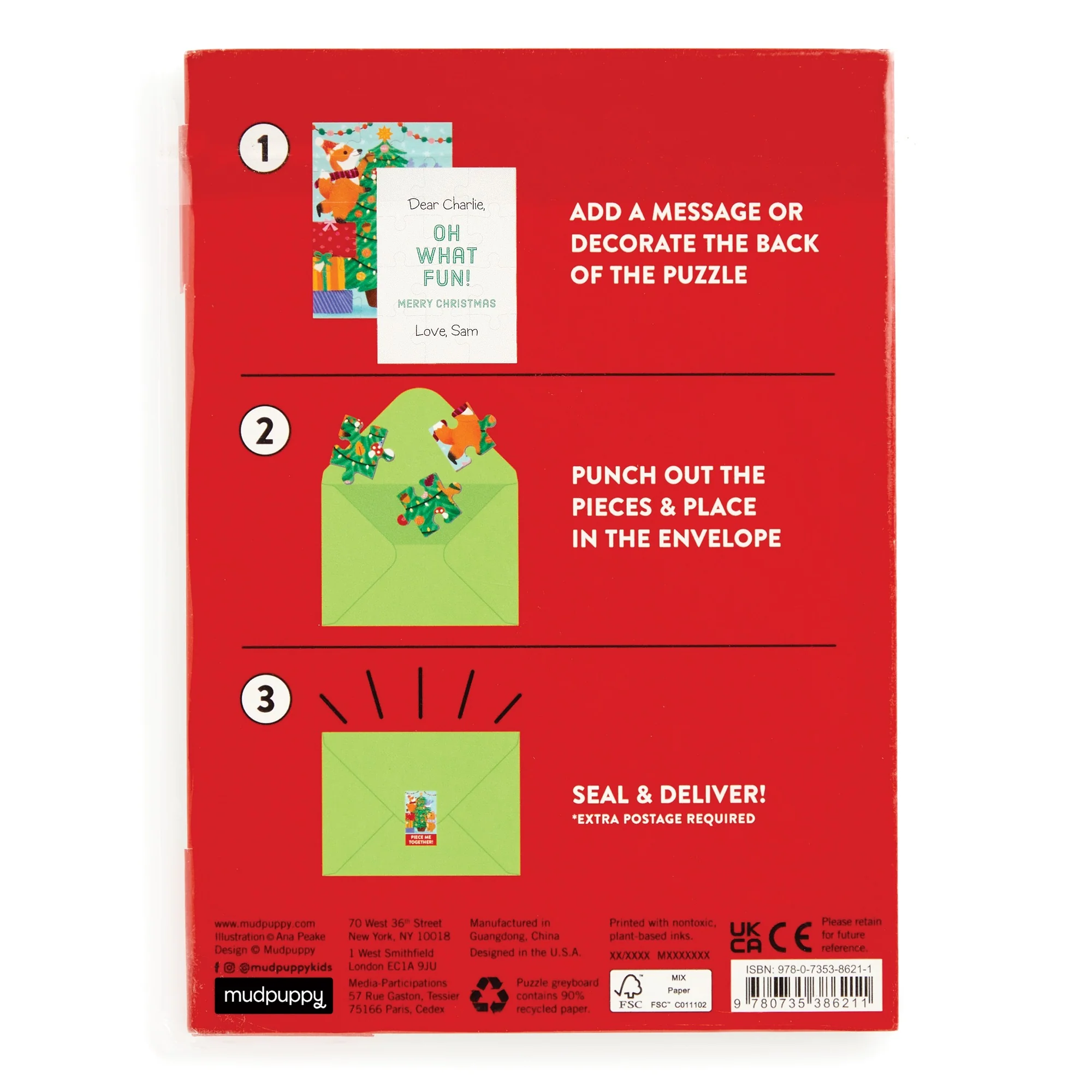 Christmas Critters Greeting Card Puzzle (Jigsaw Products) - 2