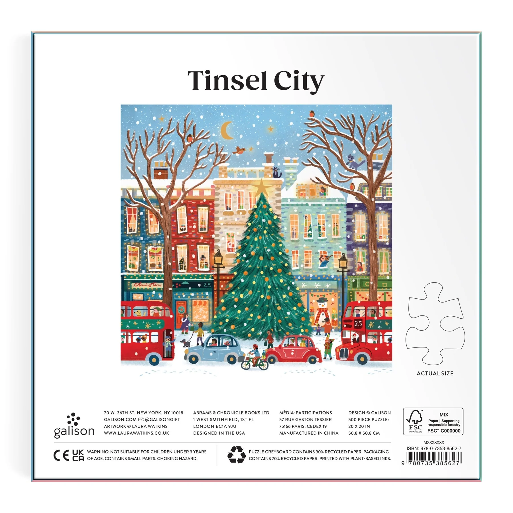Tinsel City 500 Piece Foil Puzzle (Jigsaw Products) - 2