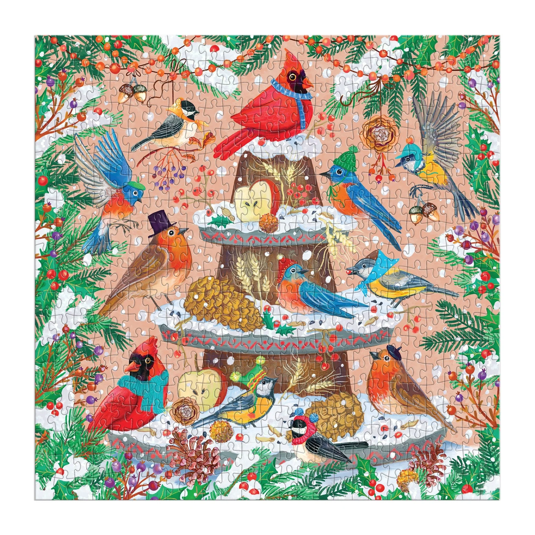 Festive Feathers 500 Piece Foil Puzzle (Jigsaw Products) - 3