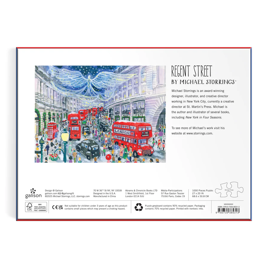 Michael Storrings Regent Street 1000 Piece Puzzle (Jigsaw Products) - 2