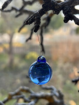 Glaskula blå 20 mm