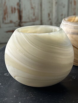 Swirl glaslykta (ivory mix)