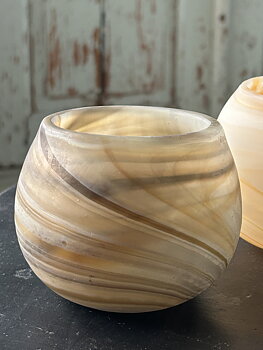 Swirl glaslykta (brown mix)