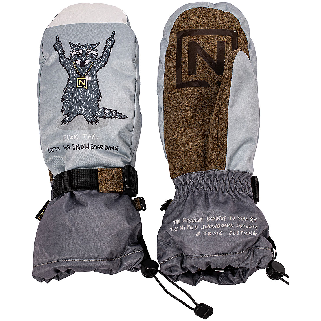 Nitro Handske - Racoon Mitten Grey