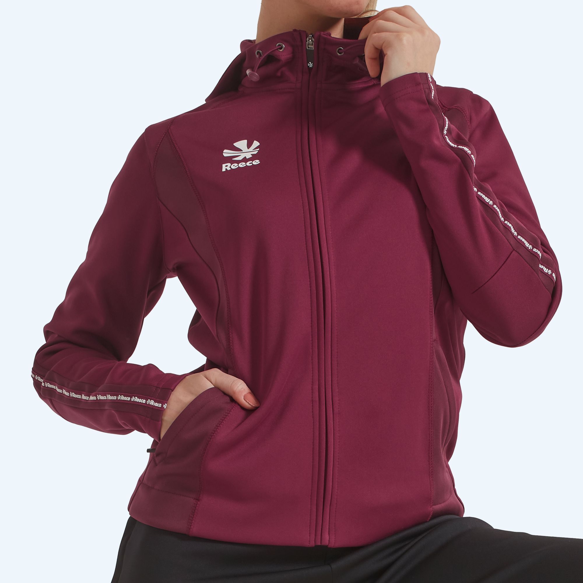 Reece Shift Hooded Full Zip Top, Dam - 7