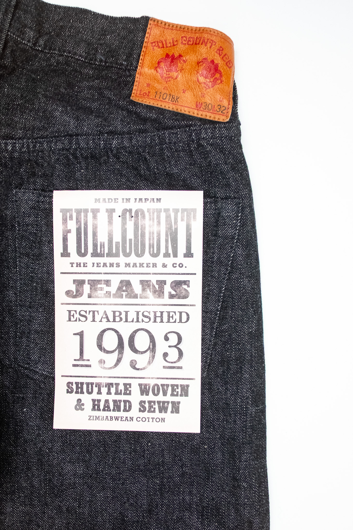 Fullcount - 1101BK Straight Black Denim - 9