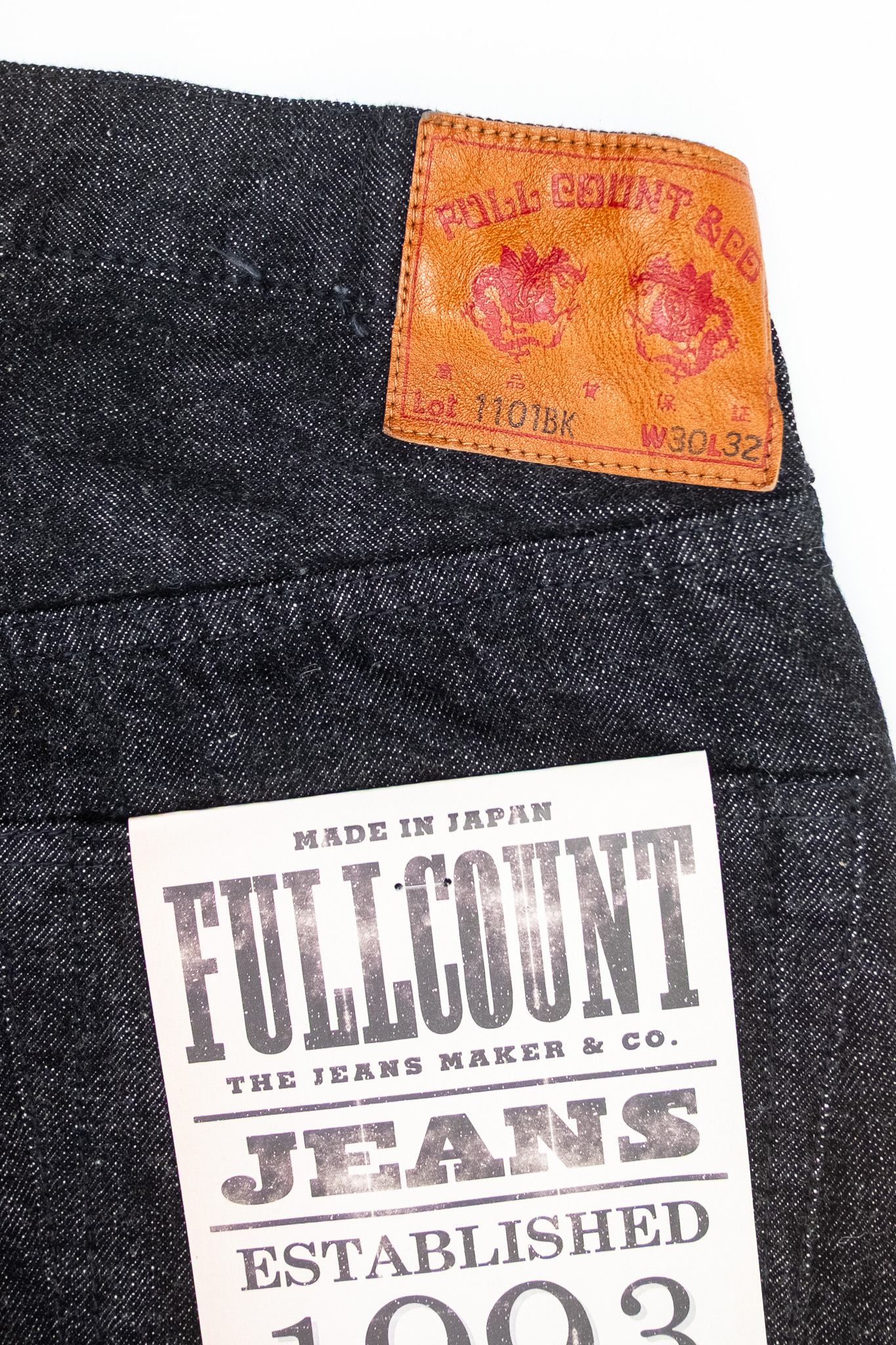 Fullcount - 1101BK Straight Black Denim - 10