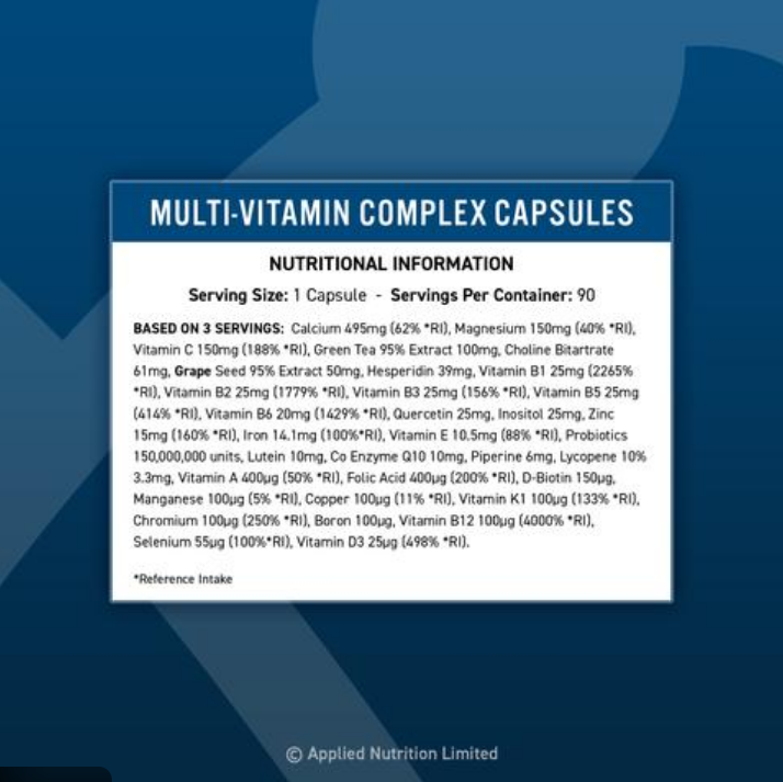Multi-Vitamin Complex - 90 kapslar - 2