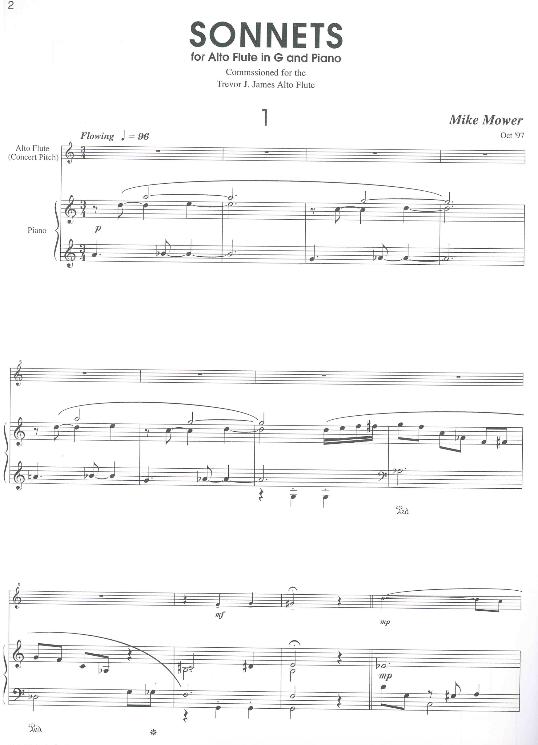 Sonnets för Alt flöjt och piano - 3