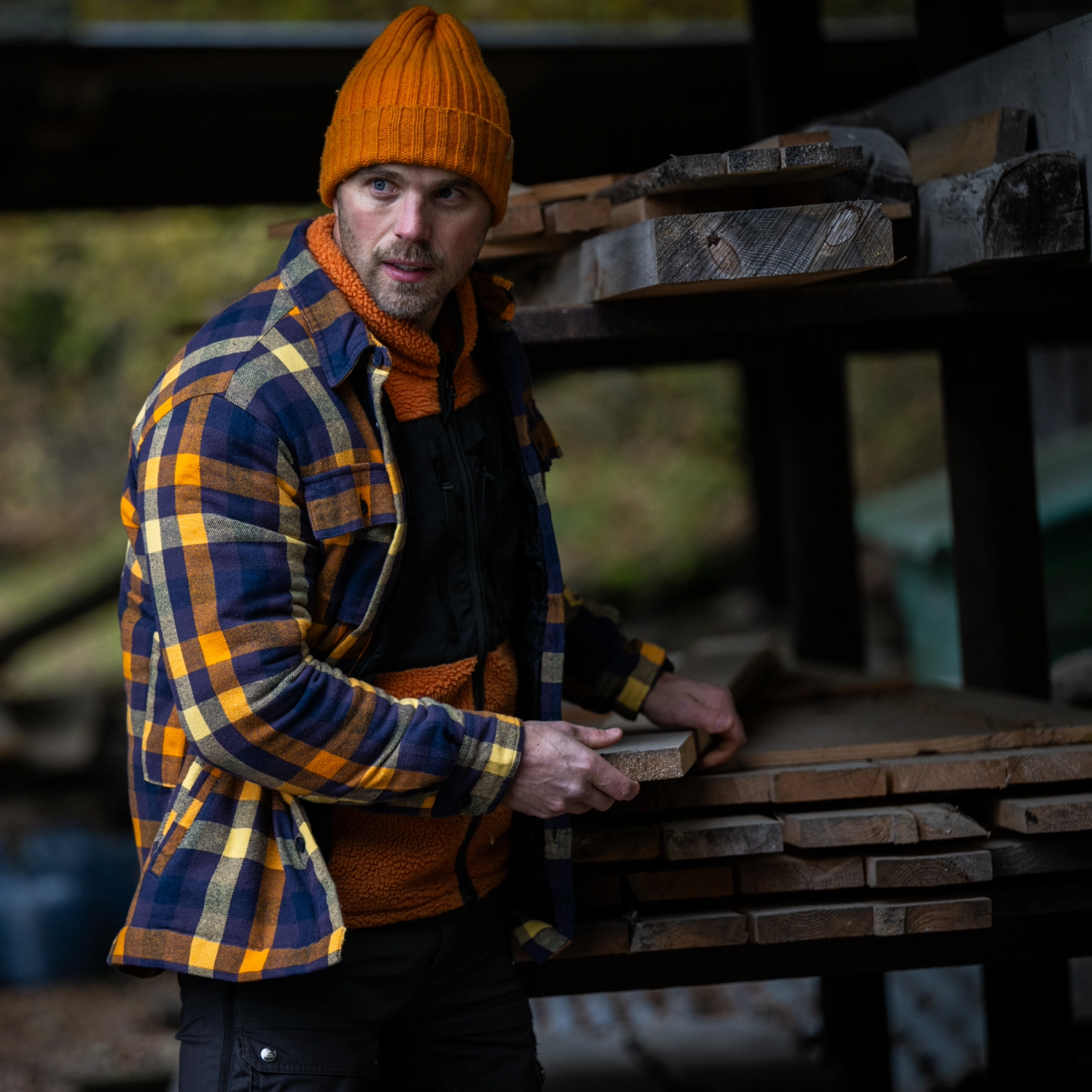 Garphyttan Crafter Insulated Shirt M Purple/mustard - 5
