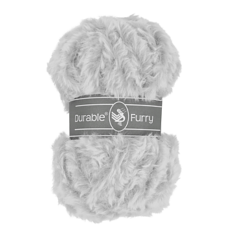 Durable Furry - pälsgarn, silvergrå