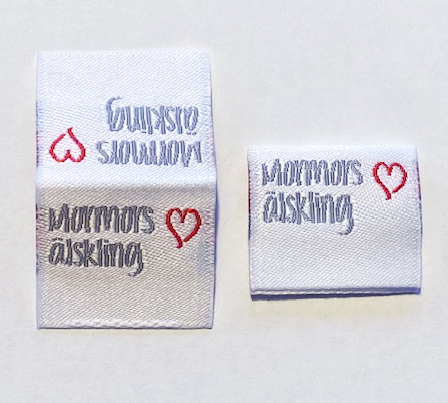 Woven folded label mormors älskling - 2