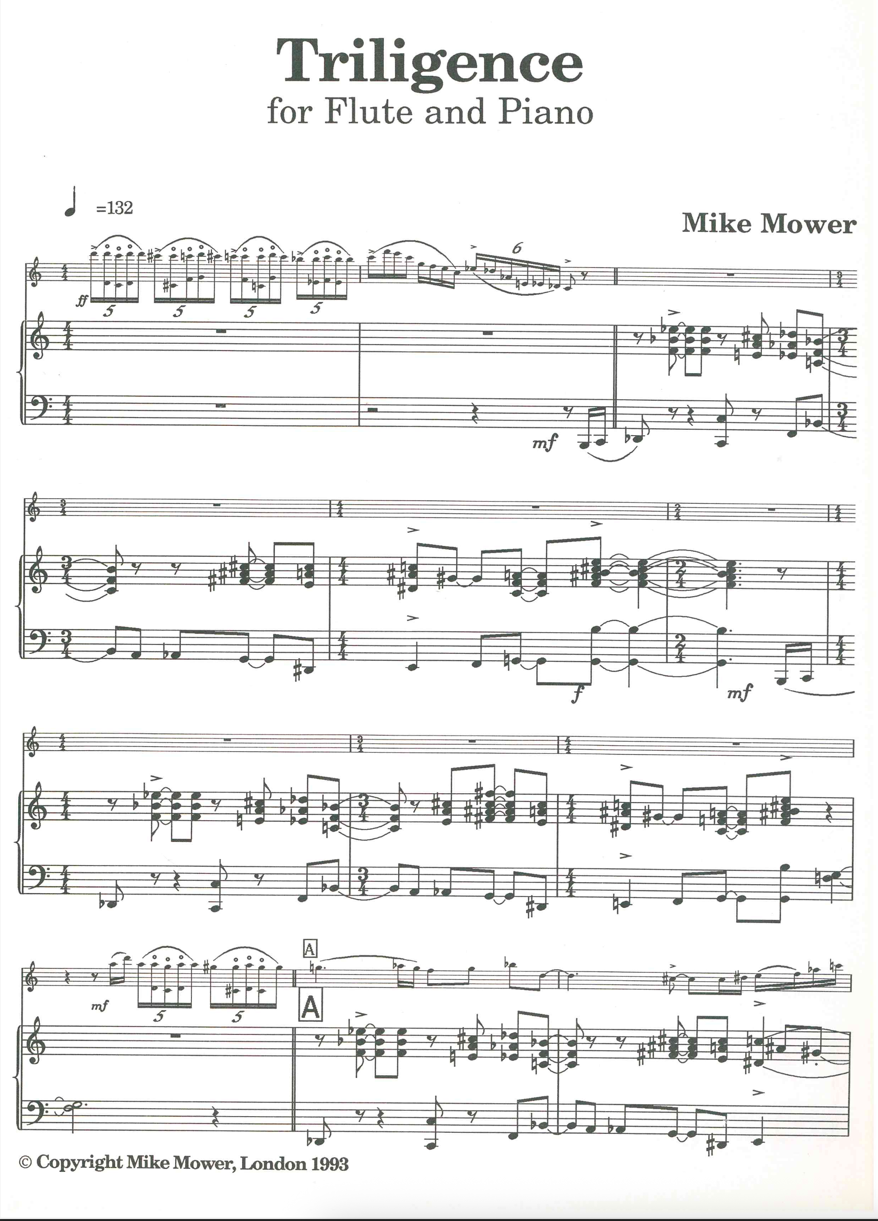 Triligence för flöjt och piano - 2
