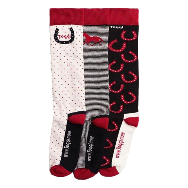 Riding Socks Toggi Horse Motif Heysham Fairisle 3-pack