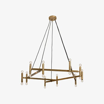 Chandelier takkrona i mässing för 20 ljuspunkter - Nordal