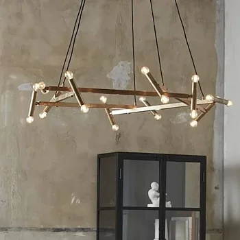 Chandelier takkrona i mässing för 20 ljuspunkter - Nordal